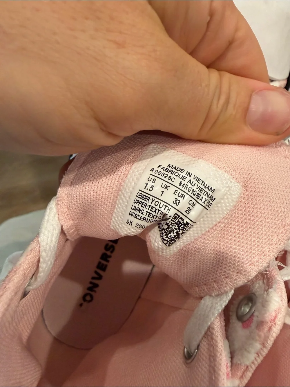 Converse Kids Pink Floral High-Top Sneakers